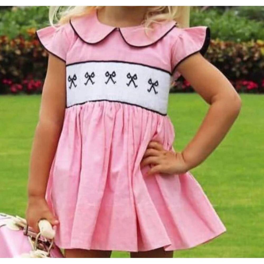 NEW CHRISTIAN ELIZABETH breakers bow dress in pink
